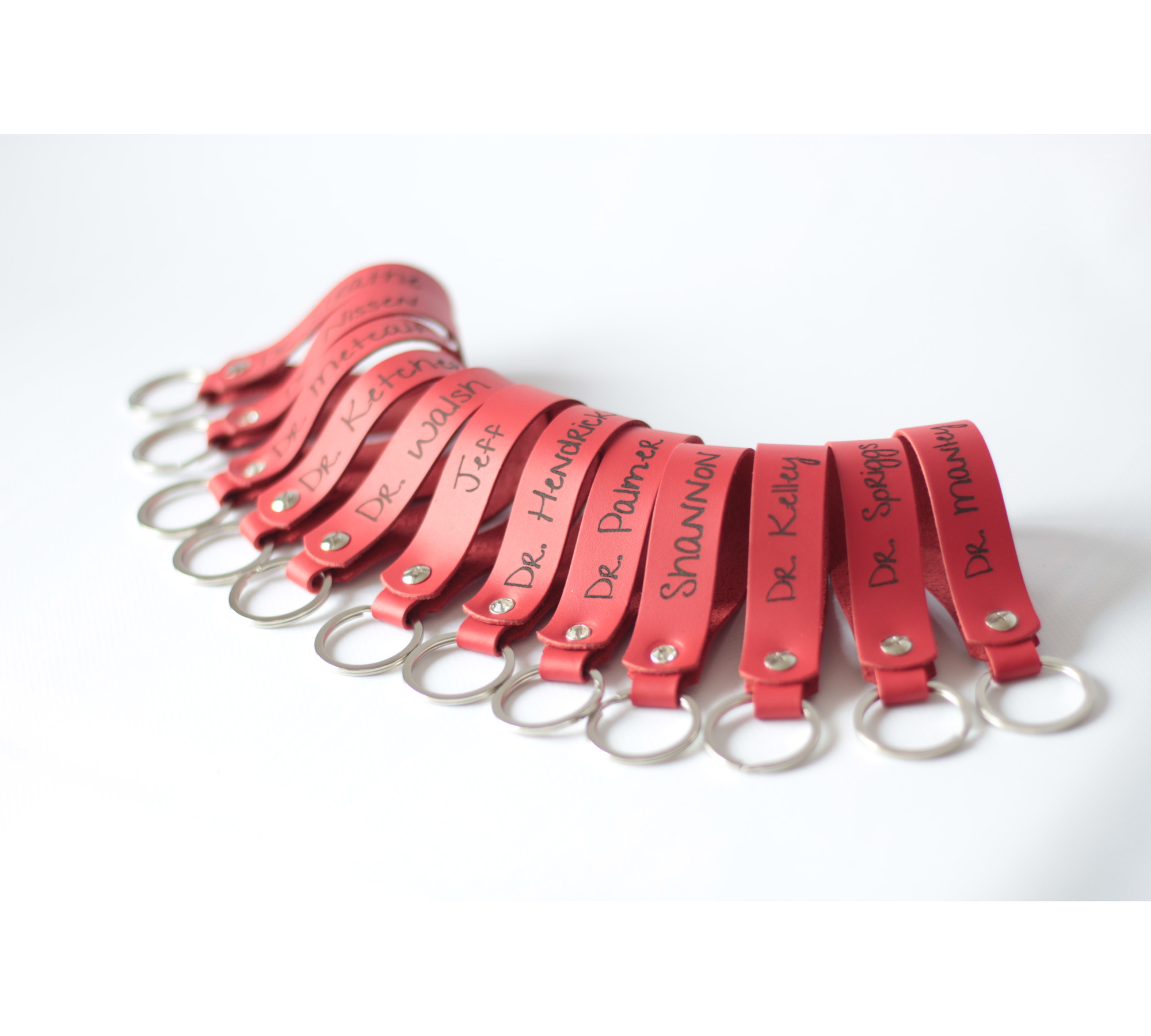 Personalized Leather Keychain - Custom Engraved Gift