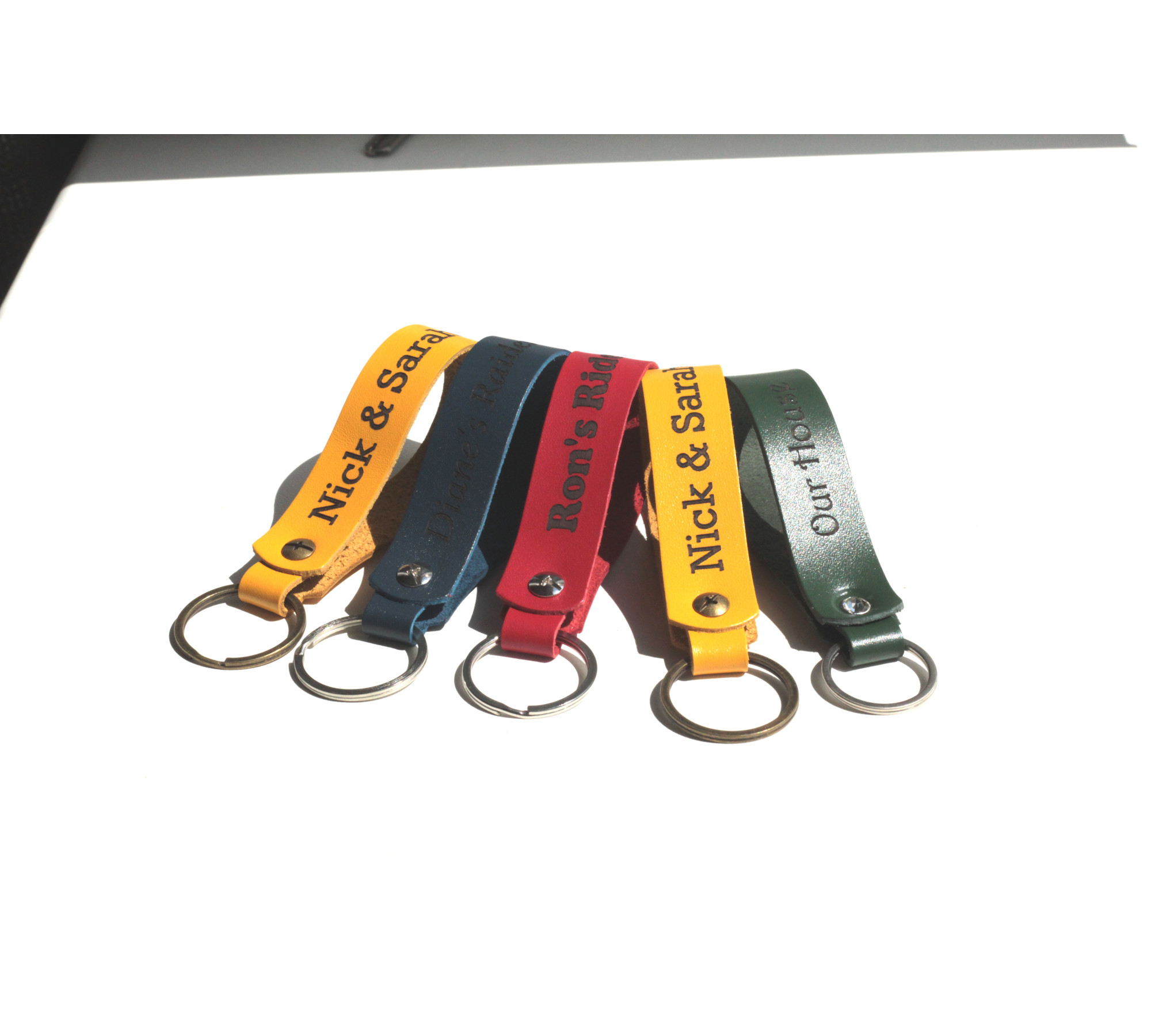 Personalized Leather Keychain - Custom Engraved Gift