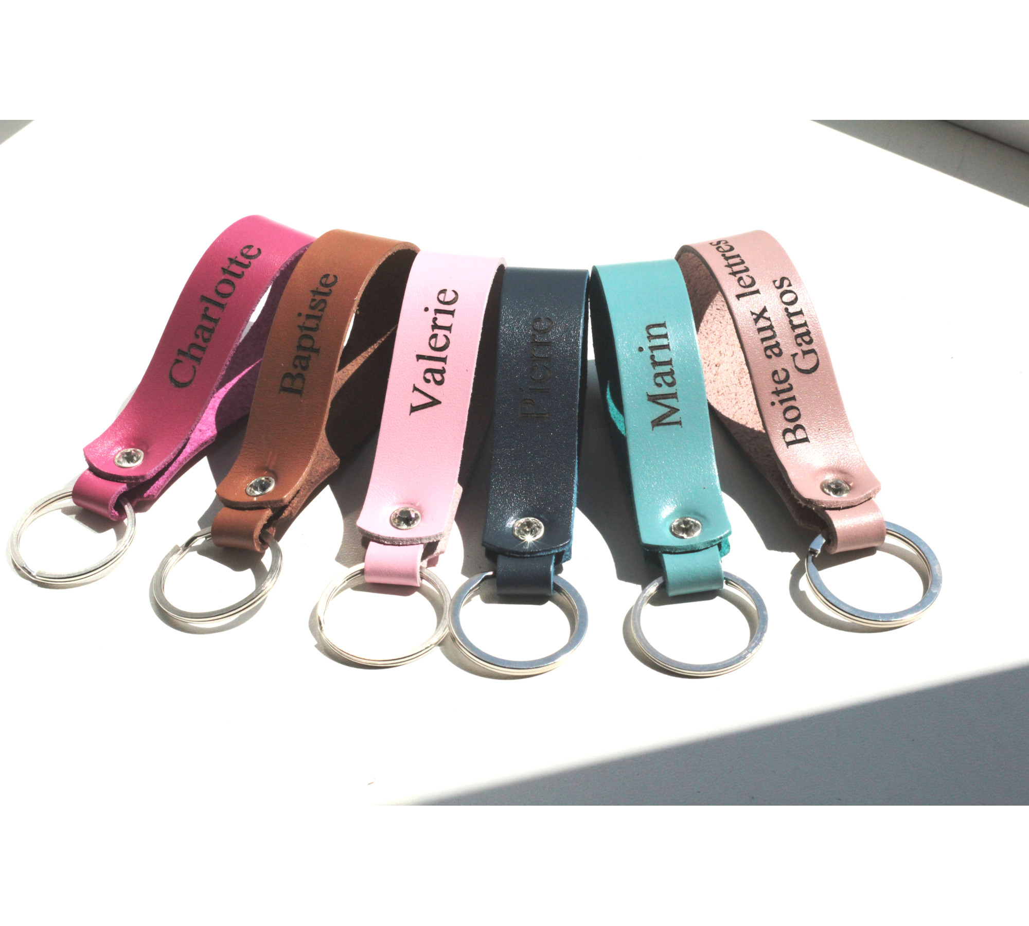 Personalized Leather Keychain - Custom Engraved Gift