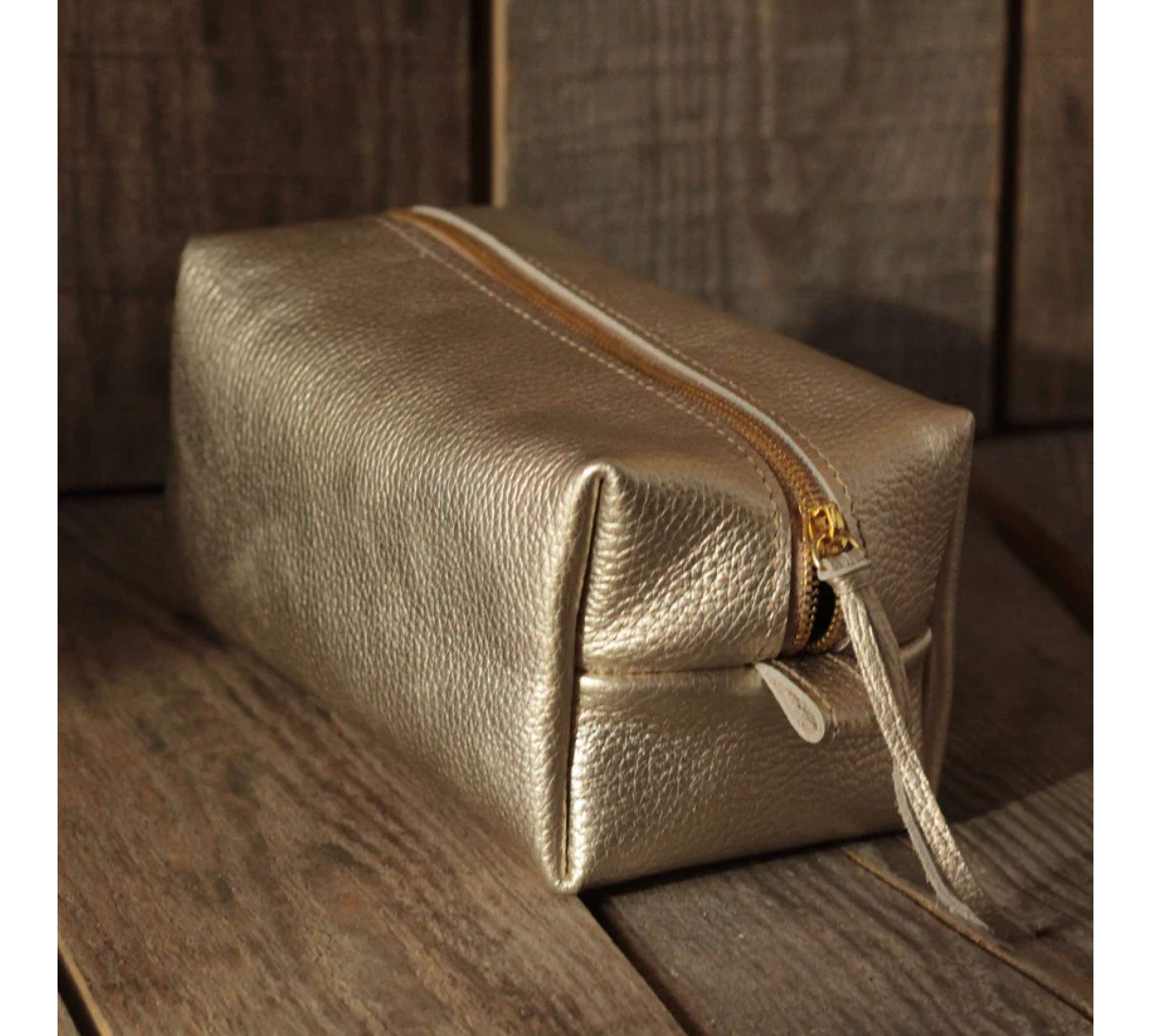 Soft Leather Makeup Pouch