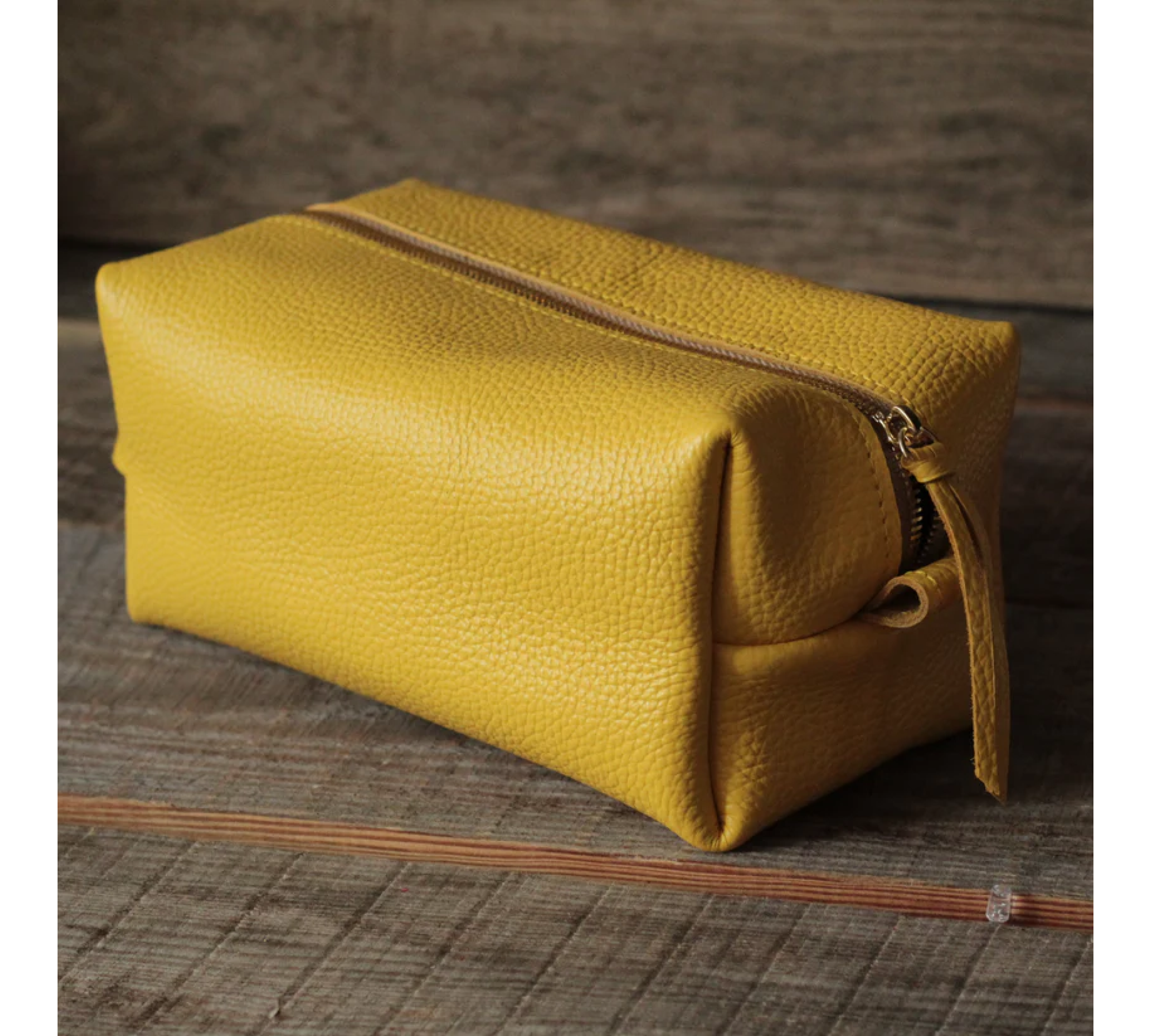 Soft Leather Makeup Pouch