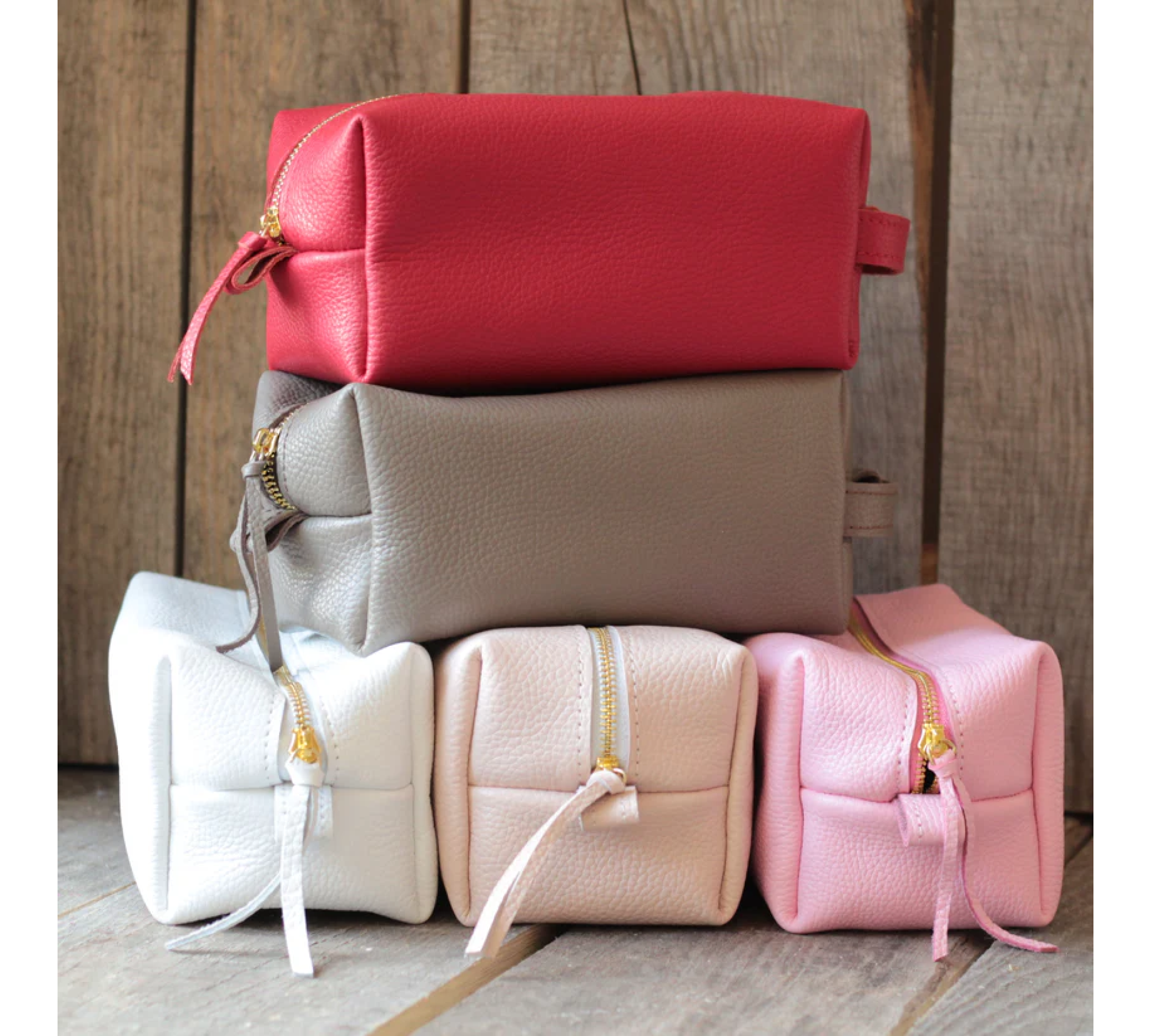 Soft Leather Makeup Pouch