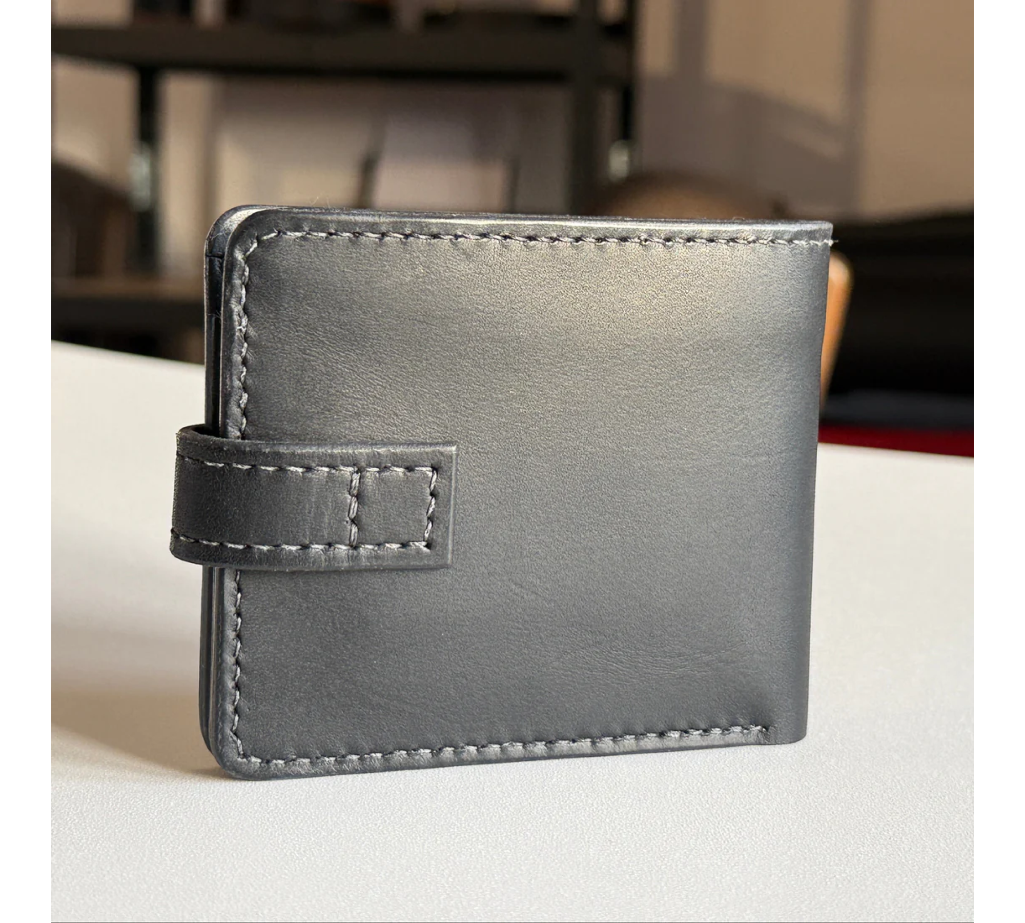Hand-Stitched Leather Men’s Bifold Wallet with Personalization