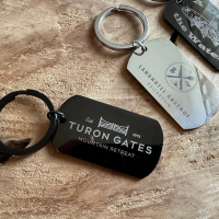 Custom Engraved Steel Keychain