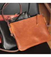 Personalized Leather Crossbody Bag – Custom Initial Handmade Purse
