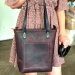 Handmade Small Leather Tote Bag