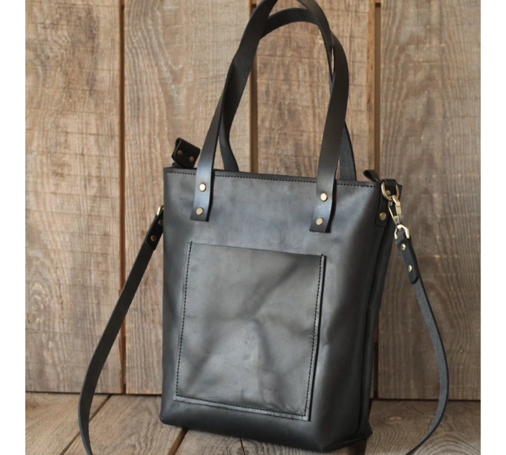 Handmade Small Leather Tote Bag