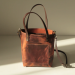 Handmade Small Leather Tote Bag