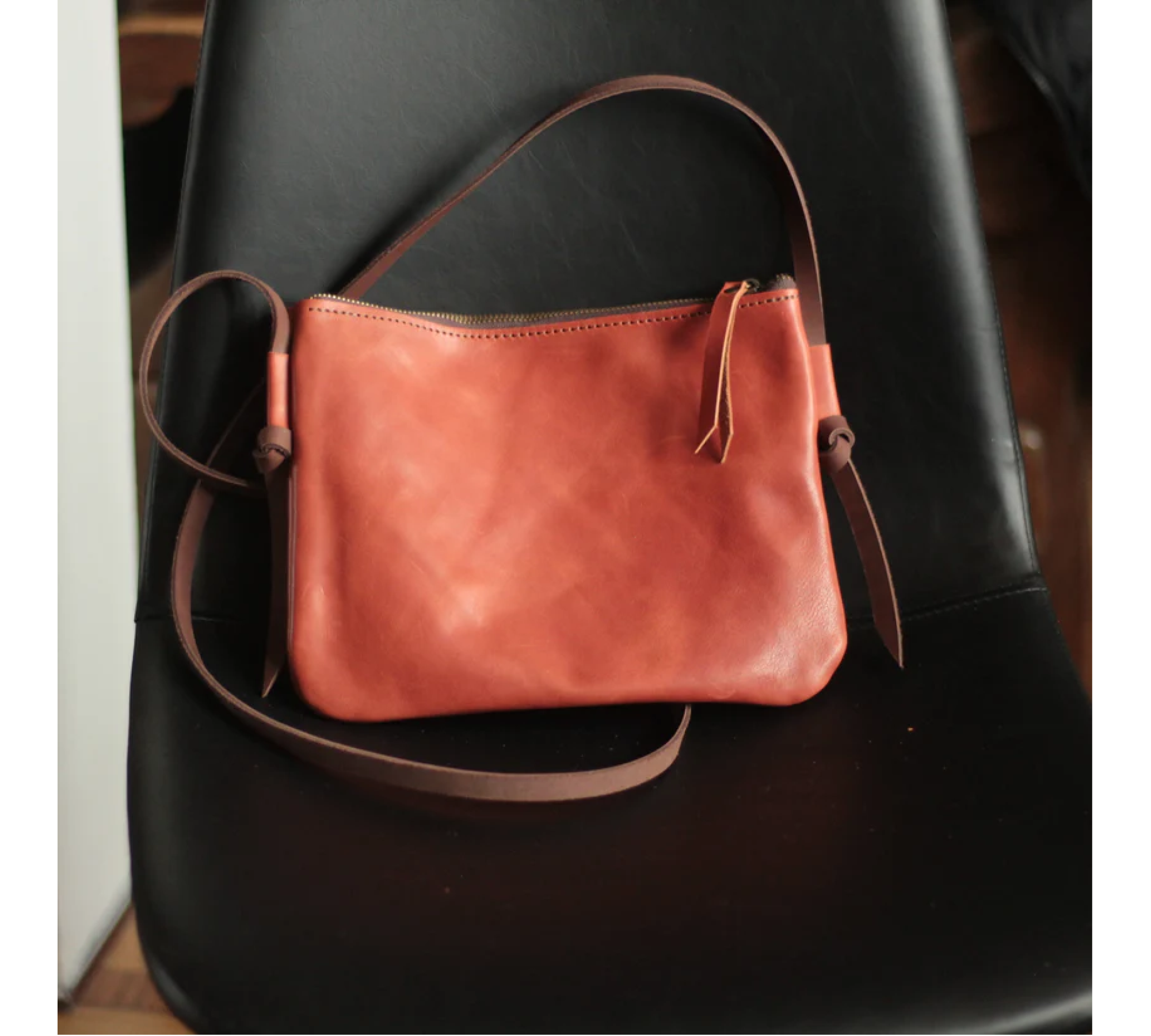 Handmade Leather Crossbody Bag with Personalization 