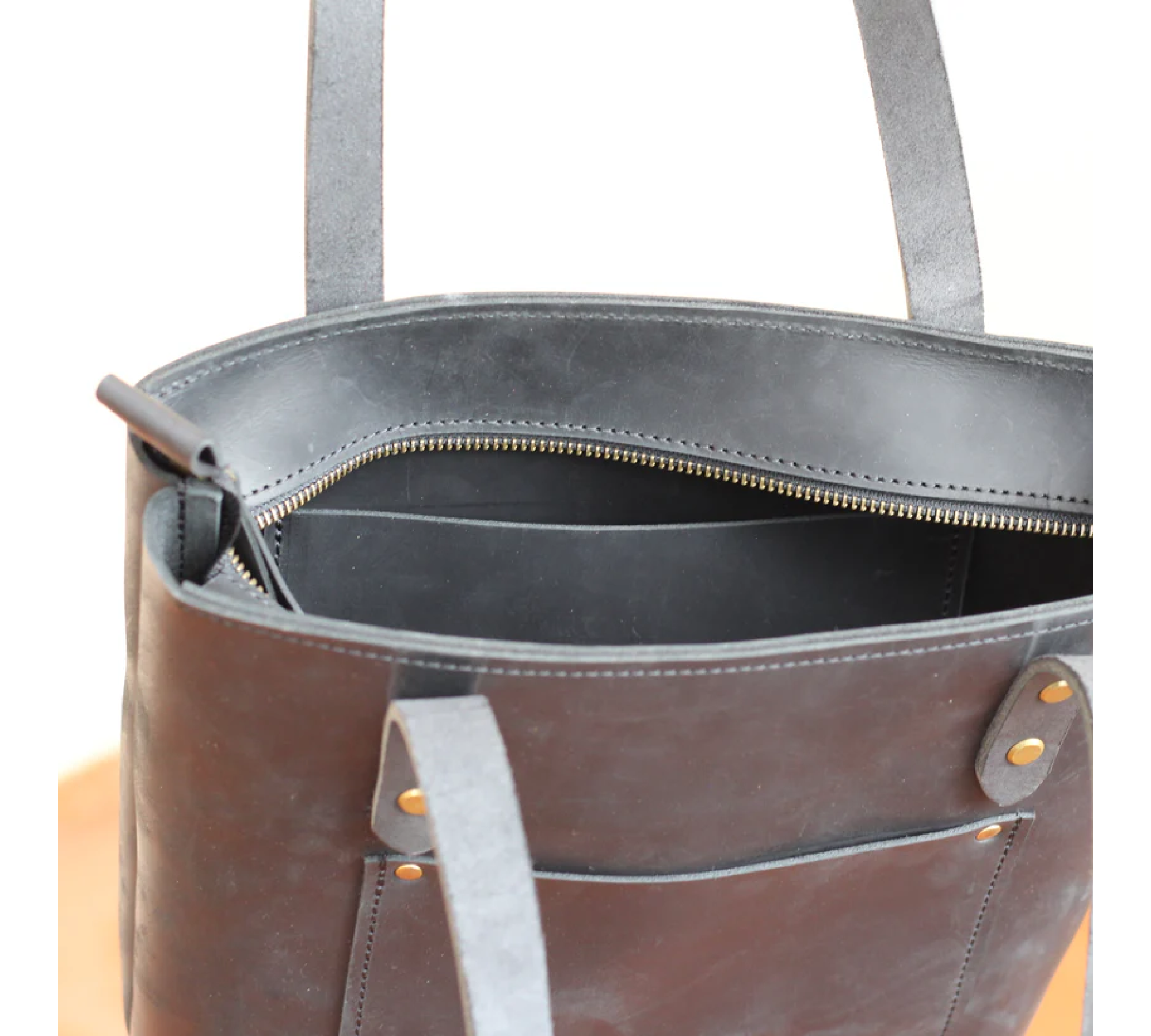 Handmade Small Leather Tote Bag