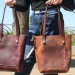 Handmade Small Leather Tote Bag